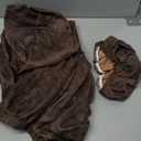 Leather Look Recliner Console Cover for Recliner Couch, Stretch Middle Console Slipcovers for Reclining Sofa and Loveseat, Washable Furniture Protector for Pets (1 Console Cover, Brown)