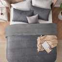 Bedsure Queen Comforter Set - Cooling and Warm Bed Set, Dark Grey Reversible Bedding for All Season, 3 Pieces, 1 Queen Size Comforter (88"x88") and 2 Pillow Cases(20"x26")