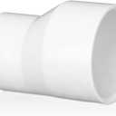 Pushglossy 2" x 1-1/2" PVC Pipe Fitting Schedule 40 Compatible with 429-E Series Eccentric Reducer Coupling Suitable for High-flow Capacity, Plumbing, Irrigation, Pool, Spa, White