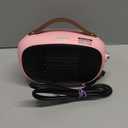 Teioe Mini Electric Ceramic Space Heater 800W/400W, Small, PTC with Tip-Over and Overheat Protection, 3 Operating Modes for Office, Bedroom and Under Desk (PINK)