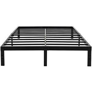 45MinST 14 Inch Reinforced Platform Bed Frame/3500lbs Heavy Duty/Easy Assembly Mattress Foundation/Steel Slat/Noise Free/No Box Spring Needed, King