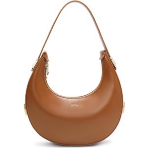 Keyli Shoulder Bag for Women 3 Ways Adjust Strap Clutches Hobo Purses Fashionable Casual Tote Handbags with 2 Zipper Closure (Brown)