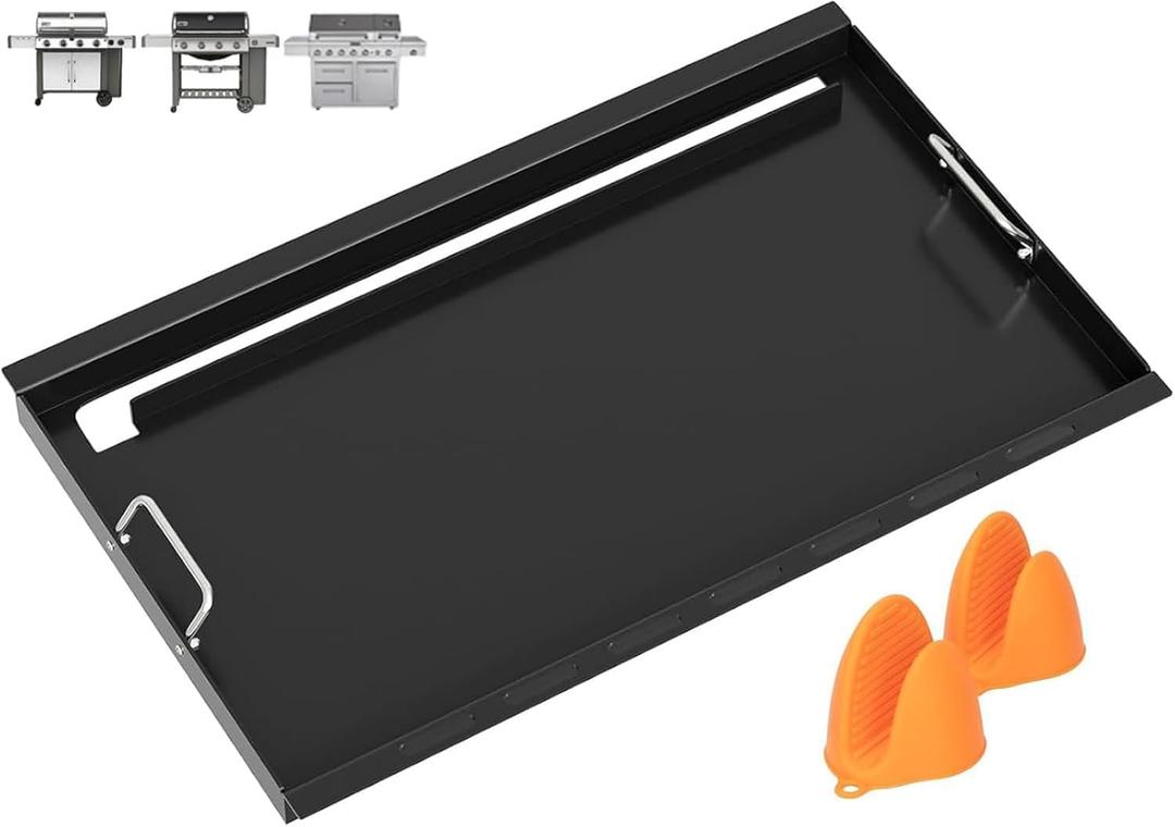6789 Full Size Griddle for Weber GS4 Genesis II 400 & Genesis II LX 400 SER GBS Genesis II E-410 Grill Flat Top Insert, Kitchen-aid 720-0856V 740-0781, for Weber 66089 66097 Accessories, Carbon Steel