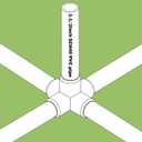 7 x 6Pack 5 Way PVC Fittings 1-1/2Inch, SCH40 Furniture Grade Elbow Fittings for 1-1/2Inch PVC Pipe, Elbow Pipe Fitting Connector for Garden Enclosures Dog Agility Jumps Greenhouse