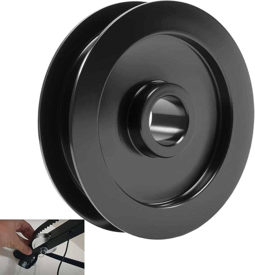 1 Pc 144C54 Metal Idler Pulley, K144C0054M Belt Drive Square Rail, For Garage Door Openers, Fits All LiftMaster Chamberlain Craftsman Belt Drive Square Rail Garage Door, 1/2 inch I.D., 2-1/2 inch O.D.