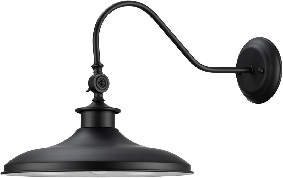 Globe Electric 44095 Aedan 1-Light Swivel Wall Sconce, Black Finish, 12"