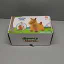 iPlay, iLearn Bouncy Pals Hopping Horse, Toddler Girl Boy Inflatable Bouncing Animal Hopper Toy, Outdoor Indoor Plush Ride on Bouncer, Baby Birthday Gift 18 Month 2 3 4 Year Old Kid - Horse