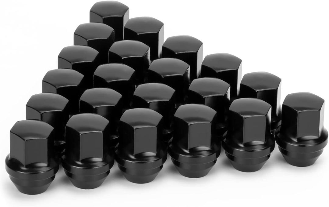 14x1.5 OEM Factory Style Large Acorn Seat Black Wheel Lug Nuts