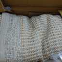 8x10 feet Natural Jute & Wool Area Rug,– Handwoven Mini Check Natural Fiber Rug with 4" Border, Neutral Boho Farmhouse Rug for Living Room,Dining Room,Bedroom | 0.6" Pile (8' x 10')