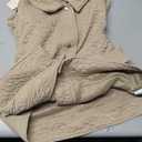 Dokotoo Jackets for Women Casual Long Sleeve Collared Jacquard Coats Trendy Button Down Shacket Jacket with Pockets (Beige, L)