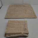 MIULEE Pack of 2 Corduroy Decorative Euro Sham Throw Pillow Covers 24x24 Inch Soft Boho Striped Pillow Covers Modern Farmhouse Home Decor for Sofa Living Room Couch Bed Tan