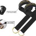 Weightlifting Wrist Straps with Superior Wrist Support Used for Deadlifting, Bodybuilding, Powerlifting and Newly Designed D-Rings for a Cable Gym Workout! Weight Lifting Straps