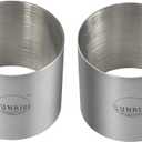 SUNRISE Kitchen Supply Plating Forms Stainless Steel Ring Mold Sets 3" X 2.75" (2)