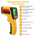 Infrared Thermometer Gun, Dual-Mode with Non-Contact IR & K-Type Thermocouple Probe Meature, -58F to 1472F High Accuracy Laser Temperature Gun with Emissivity, Humidity, for Cooking, Industrial Use