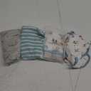 Newborn Swaddle and Hat Set 6 Pack 100% Cotton Knitted Baby Receiving Blankets 35" x 35" Soft Unisex Swaddle Wrap for Girls and Boys (Whale+Elk+Green Stripes)
