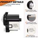2026 UPGRADEDDC31-00054A Washer Drain Pump Water Motor Assembly (85 Watts 110 Volts) by Beaquicy - Replacement for Ken-more Sam-sung Washing machine - Replaces DC31-00016A AP4202690 62902090