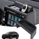 Dashboard Storage Tray Dash Organizer for Honda HRV 2026 2025 2024 2023 (Fits for 7 Inch & 9 Inch Screen) Interior Accessories Center Console Behind Screen Storage Box for 2023-2026 HR-V, Black