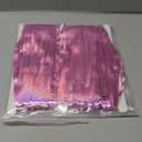 Melsan Pink Tinsel Curtains Backdrop, 3.2 ft x 8.2 ft Sparkle Metallic Foil Curtains for Mothers Princess Birthday Party Photo Background Decoration, 2 Pack