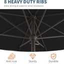 10FT Patio Umbrella, Outdoor Umbrella with Push Button Tilt and Crank, 8 Sturdy Ribs, UV Protection & Waterproof Market Umbrella for Pool, Backyard, Beach,Deck