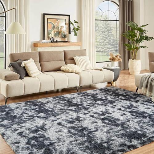 14' x 10' Shag Rug for Living Room, Tie-Dyed Dark Grey, Soft Area Rugs for Bedroom, Large Fluffy Shaggy Carpets 14' x 10' Shag Rug for Living Room, Tie-Dyed Dark Grey, Soft Area Rugs for Bedroom, Large Fluffy Shaggy Carpets