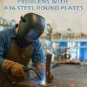 Steel Plate Sheet 1/8" x 8" Diameter Round Weldable 2 Pcs A36 Steel Sheet Metal Base Plate Disk for Construction (8 in, 2 Pcs)