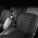 2 Pack Leather Front Car Seat Covers,Bottom Seat Covers for Cars,Driver Car Seat Cover,Luxury Seat Protectors,Waterproof,Full Wrap,for Most Vehicles,Sedan,Truck,SUV(Black)