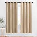 NICETOWN Blackout Draperies Curtains Panels - Window Treatment Thermal Insulated Solid Grommet Blackout Curtains/Panels/Drapes for Bedroom (Set of 2 Panels, 52 by 72 Inch, Biscotti Beige)