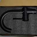 CREA Black Bathroom Faucet Brushed Nickel, Prep Wet Bar Sink Faucet Stainless Steel Single Hole Small Kitchen Faucet with 4 Inch Deck Plate, Mini Faucet Outdoor Tap for Farmhouse Vanity Sink Lavatory