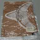 Halife Womens Flowy Boho Summer Tops Tassel Tie V Neck Short Sleeve Blouses (Brown, XL)
