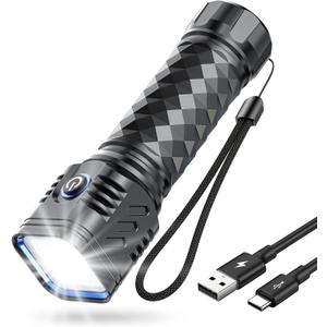 WdtPro Rechargeable Flashlights High Lumens, 2000mAh Super Bright LED Flashlight, Metal Pocket Flash Light Small EDC Flash Light for Home Camping Fishing Hiking