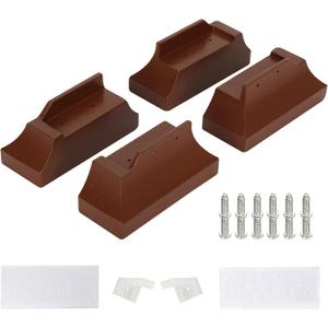 Non-Slip Recliner Risers,Chair Height Lifters for Elderly & Adults, Low Profile Assistance Blocks, Fits Wooden Base Reclining Chairs, 4 Pack Brown