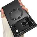 OOK Magnetic Case Made for iPhone 17 Pro 6.3 Inch (Compatible with MagSafe) Clear Phone Cover with Screen Protector Soft TPU Anti-Scratch Shockproof Protective Case for Women Men - Black