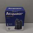 Acquaer Submersible Water Pump 1/6 HP Sump Pump Thermoplastic Utility Pump Small Electric Water Pump 1750GPH Water Remove for Basement Hot Tubs Garden Pool Cover Draining with 10 ft Cord