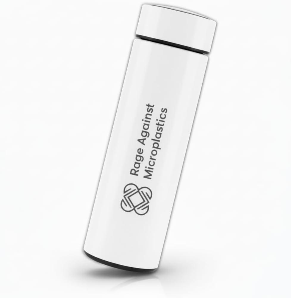 500ml Smart Water Bottle  BPA-Free, Reusable Thermo Bottle with LED Temperature Display  Leakproof, Eco-Friendly, Plastic-Free (White)