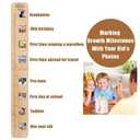 Garybank Solid Wood Growth Chart for Kids with Picture Frames, Height Measurement Ruler Milestone Markers, Foldable Kids Height Wall Chart, Christmas Keepsake Gift for Toddler Boy Girl Room Wall Decor, ‎27.5 x 7 x 1.5 inches