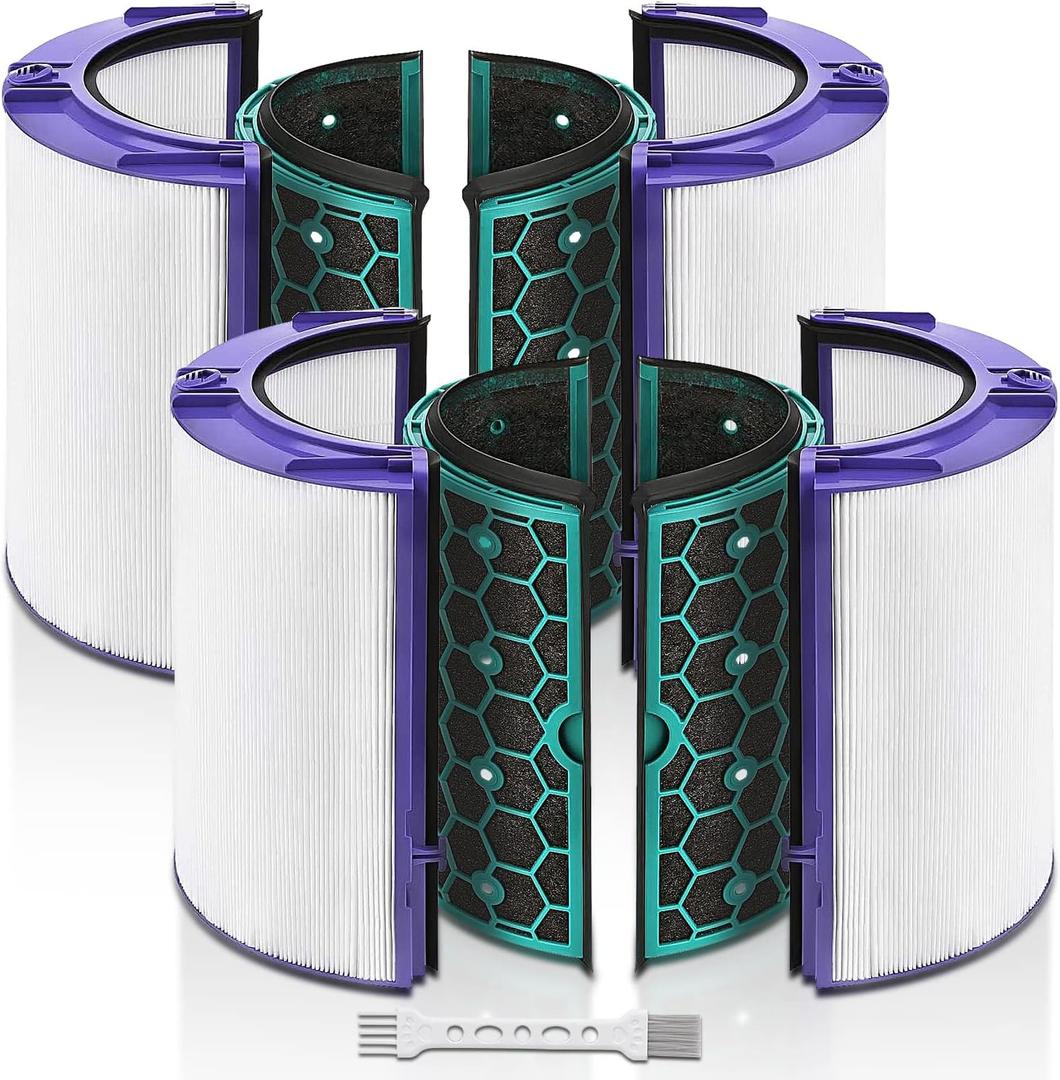 Katerelis 2 Pack Replacement True Filter for Dyson TP04 TP06 TP07 TP09 TP10 HP04 HP06 HP07 HP09 HP10 PH01 PH02 PH04, Fan Sealed Two Stage 360 Filter System Pure Cool & Activated Carbon (generic)