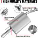 Rear Exhaust Muffler Compatible With 2012-2015 Honda Civic 1.8L Muffler Exhaust