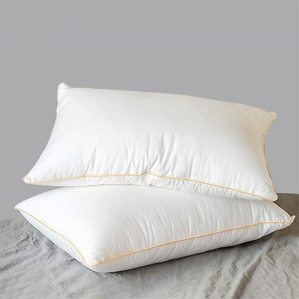 Bed Pillows Goose Down Filling for Sleeping Neck Protection Down-Proof Cotton