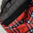 CuteBone Winter Dog Jacket - Reversible, Windproof & Waterproof - Thick, Soft Coat with Leash Hole - Sizes S, M, L - Perfect for Cold Weather (1-Red Plaid)