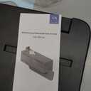 ARMRESTO Multifunctional Sofa Armrest, Couch Armrest with Wireless Charge Stand, Removable Couch Caddy with Storage, Including LED Reading Light (Fabric-1 CUP, Navy)