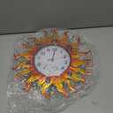 shumi Sun Outdoor Clock, Wall Clock with Temperature Waterproof, Silent Non-Ticking Outside Clocks for Patio Garden Pool Living Room Home