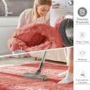 OLANLY 9x12 Machine Washable Large Area Rugs for Living Room, Bedroom, Soft Fluffy Shaggy Bedside Rug, Indoor Floor Carpet for Kids Girls and Boys, Dorms, Nursery, Home Decor, Rust Red