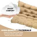 Porch Replacement Swing Cushions for Outdoor: 2-3 Seater Garden Waterproof Patio Bench Cushion with Ties - 4" Thick Swing Chair Cushion for Backyard Furniture Loveseat