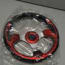 12.5 Inch Boat Steering Wheel With 3/4" Axle Marine Adapter, Anti-Slip for Boats, Yachts, Pontoon Boats, Red
