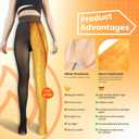 Caprilite 2 Pairs Women Fleece Lined Tights-Fake Translucent Leggings High Waist Pantyhose Sheer Thick Warm Tights For Women (L)