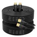 HDMI Cables 50ft2pcs, High Speed Hdmi Cables (HDMI2.0,18Gbps,1080P)-Ethernet Audio Return Video 4K HDMI Cable, Ultra High Speed Gold Plated Connectors, Compatible with Playstation Arc PS3 PS4 PC HDTV