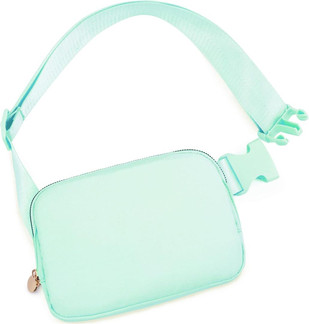 Cross Body Fanny Pack for Women,Fashion Waist Packs Crossbody Bags,Belt Bag with Adjustable Strap - Light Green