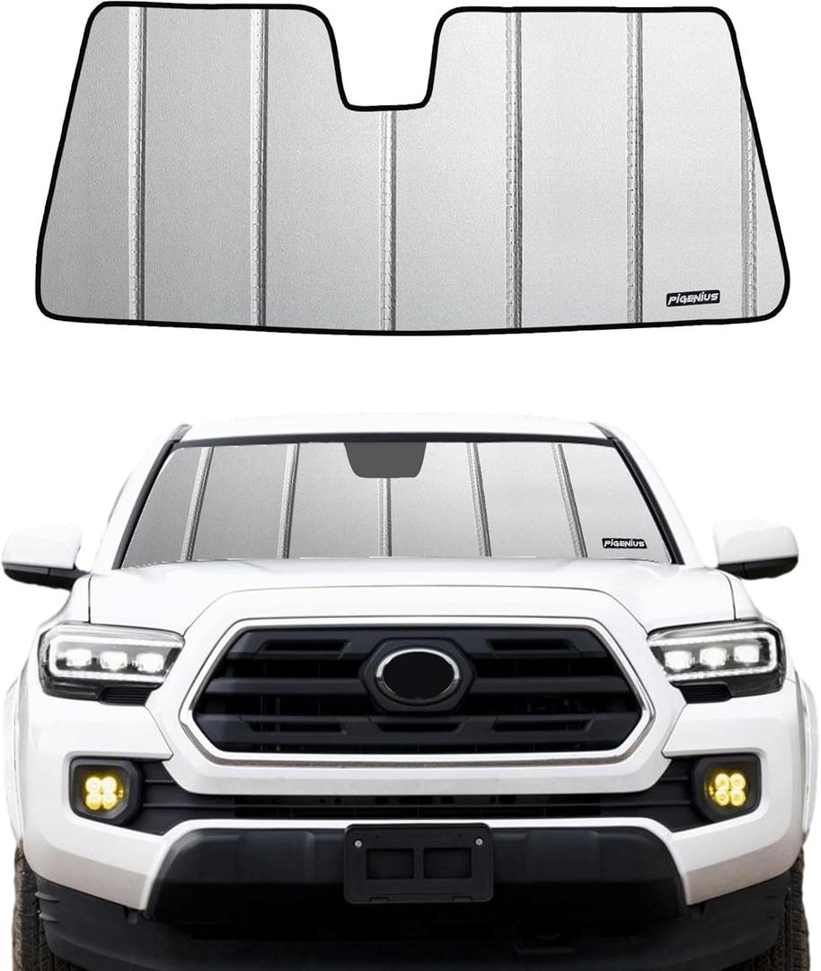 Windshield Sunshade for Toyota Tacoma 2018-2023 Front Window Sun Shade - Safeguard (2018-2023 without GoPro Mounted)