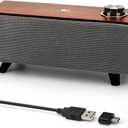 OR O R O W Computer Speakers,10W PC Speakers with Bluetooth,Stereo Sound & Enhanced Bass,USB Laptop Speakers,Sound Bar for PC, Phone and Mac(S207) (Brown)
