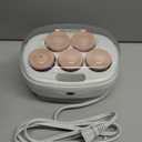 Conair Double Ceramic Hot Rollers for Long, Medium & Short Hair, 5 Ceramic Flocked 1-Inch Heated Hair Rollers with Clips, Hot Curlers for Women, Volume & Curls, Dual Voltage, Pink/White